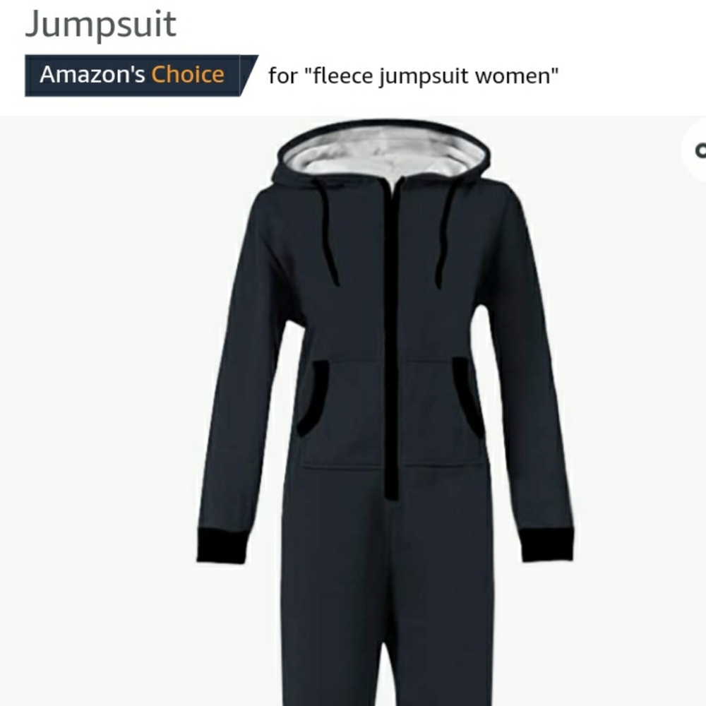 Camping/Tailgating/Football Anyone? Warm Fleece One Piece Hoodie Jumpsuit/Pajama